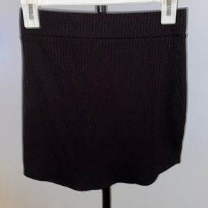 Black mini skirt